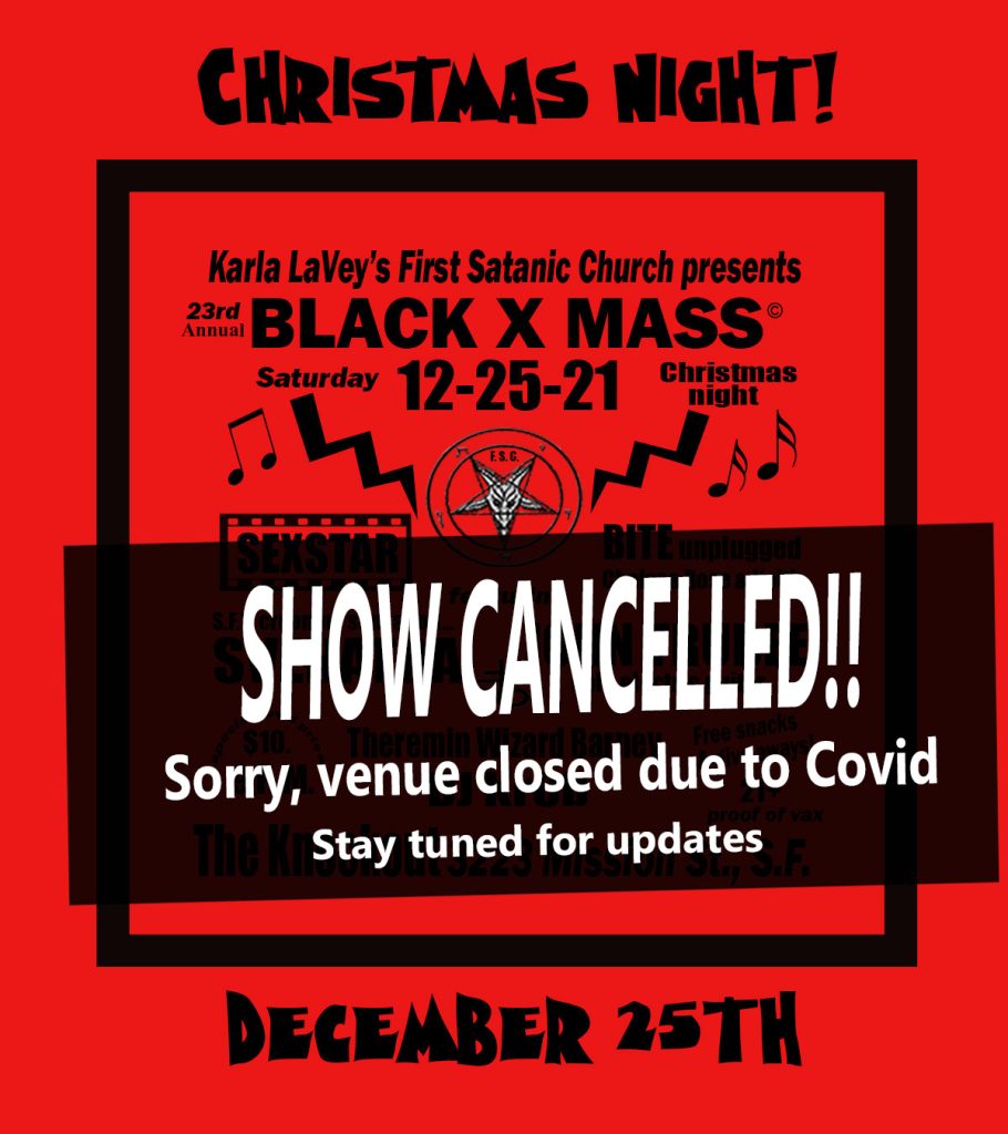 BLACK X MASS 2021 CANCELLED